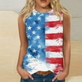 thumbnail image 4 of Women American Flag Tank Top Womens Red White and Blue Tanks Memorial Day Tank Women 4th of July Top for Women Fashion Women Sleeveless Printed Garment Comfortable Breathable Blouses, 4 of 4