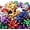 Multi Color, variant on 130 Pcs Christmas Wrap Gift Bows, Glossy Finish, Xmas Color