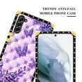 thumbnail image 5 of FKBRCL4U Compatible with Samsung Galaxy S23 Plus Case, Purple Butterfly Flowers Leaf Luxury Golden Decoration for Girl Women Soft TPU Shockproof Protective Hard PC Back, 5 of 7