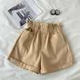 thumbnail image 3 of KAUOD Toddler Girls' Shorts Summer Elastic Waist Shorts with Pockets Kids Solid Color Casual Pull on Short Pants, 3 of 3