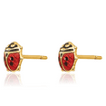 thumbnail image 5 of 14K Solid Yellow Gold Ladybug Studs Earrings, 5 of 10