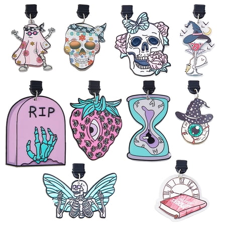 10Pcs Dust Plug Charms Bulk Gothic Type-C USB Charging Port Charm 2-2.2 Inch Cell Phone Charm Plug Cover USB C Port Cap Protector Pendant for