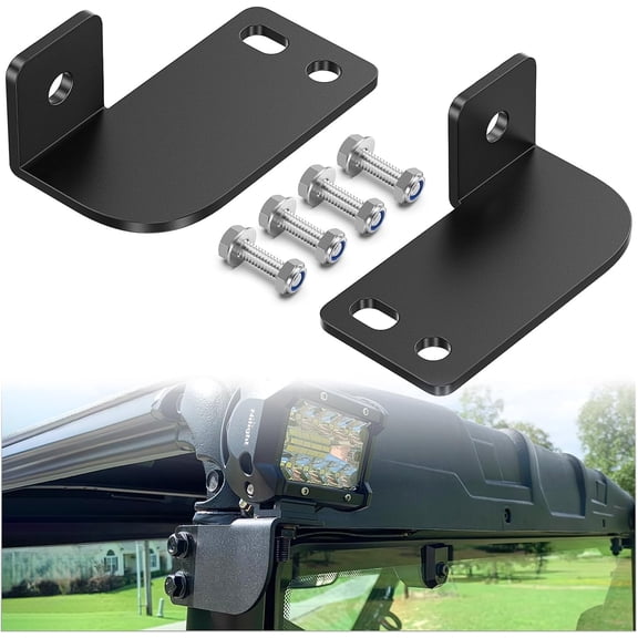 Nilight Rear Roof Backup Light Bar Brackets Reverse LED Lights Pod Mounting Bracket for Polaris Pro-fit Cage Compatible with 2013-2024 Ranger Full Size 570 800 900 1000 XP Crew 900 1000