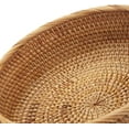 thumbnail image 3 of Cesta de mimbre redonda cesta de almacenamiento tejida portallaves apilable para estante cocina mesa superficie natural juego de 3, 3 of 8