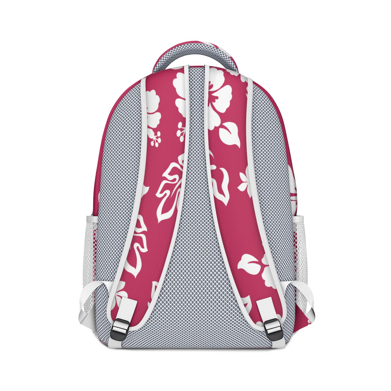 Tropical Watercolor Print School Backpack - Durable Lightweight Daypack