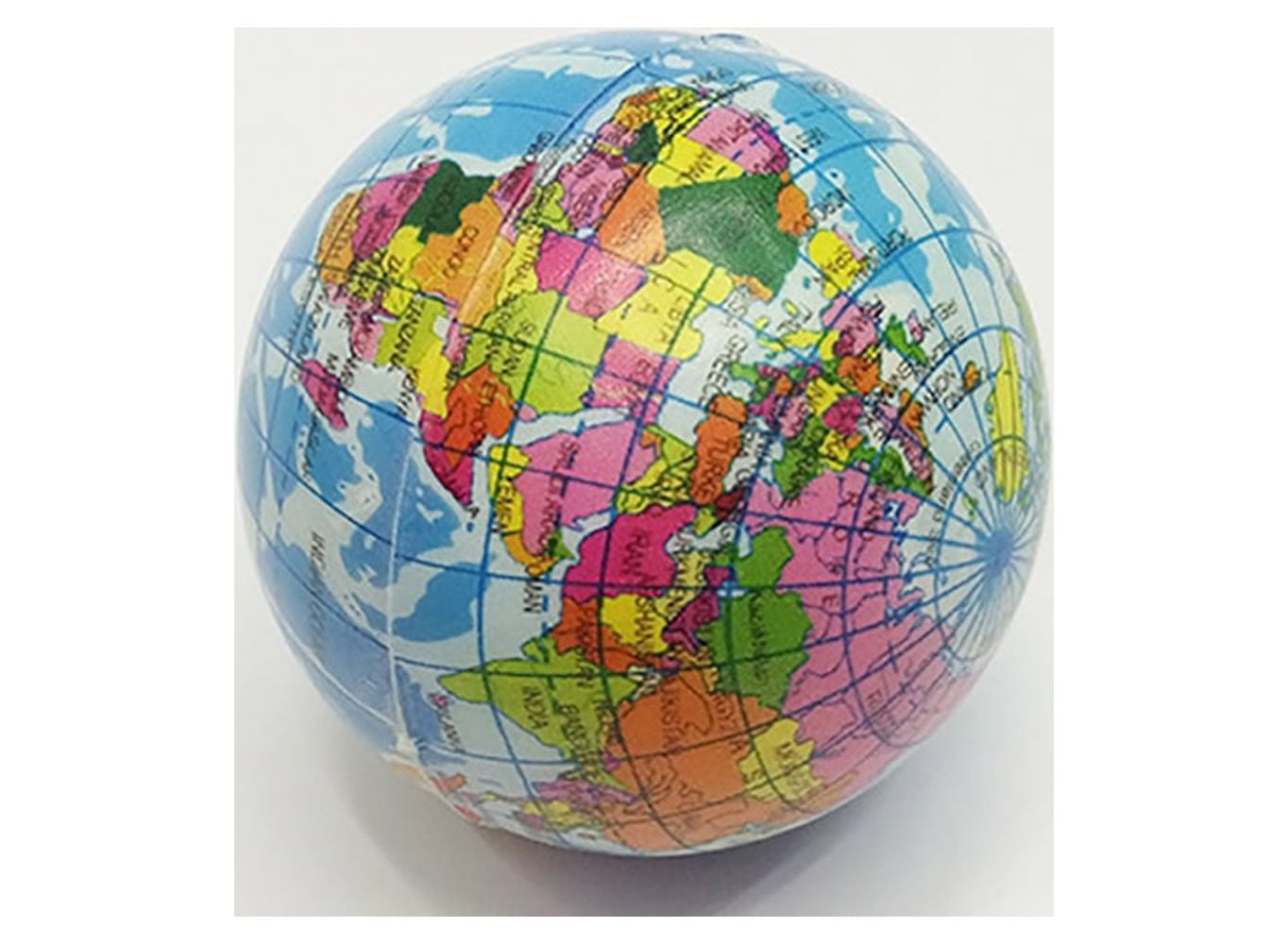 Mini Planet Earth Soft Foam Stress Balls (24 Balls Per Box)