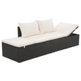 thumbnail image 3 of vidaXL Patio Bed, Outdoor Lounge Bed, Adjustable Sides, Weather-Resistant, Poly Rattan Frame, 3 of 5