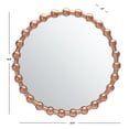 thumbnail image 3 of SAFAVIEH Pallas 25 in. Geometric Round Mirror, Brushed Copper, 3 of 5