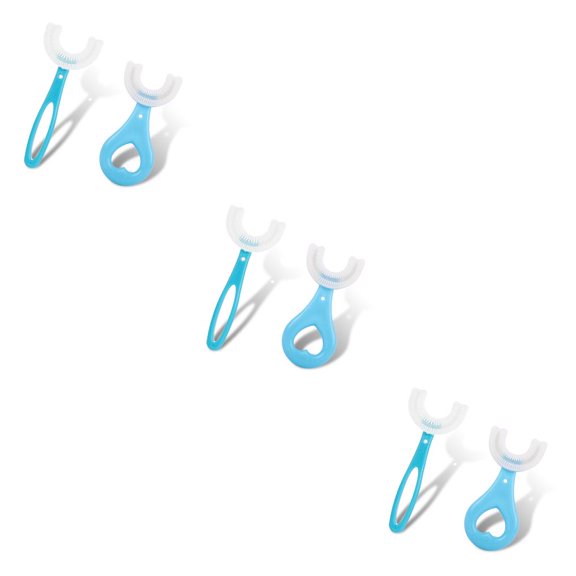 Yuarrent Grado de silicona de mano en forma de U blanqueamiento cepillo de para bebés cepillo de para niños masaje de boca completa salud Type1 NO1
