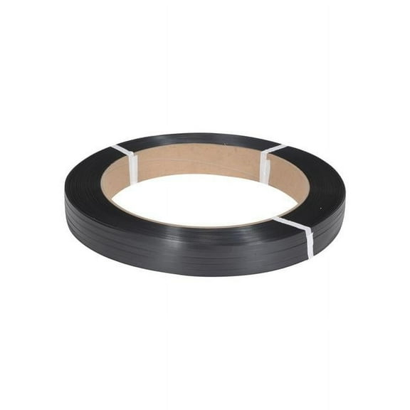 Vestil Manufacturing ST-12-16X3-BL 16 x 3 in. Black Polypropylene Strapping - 4500 ft. per Roll