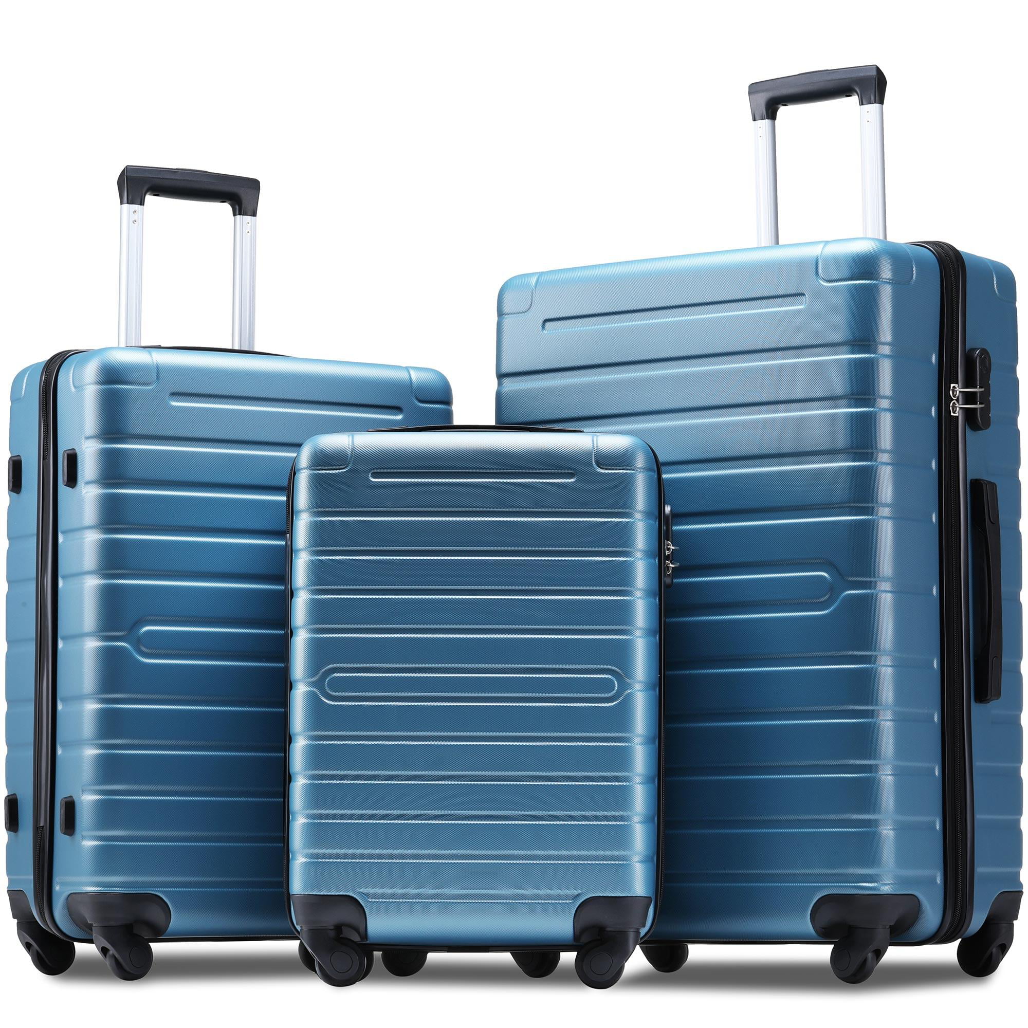 Hardshell Luggage Sets 3 Piece Spinner Suitcase with TSA Lock ...