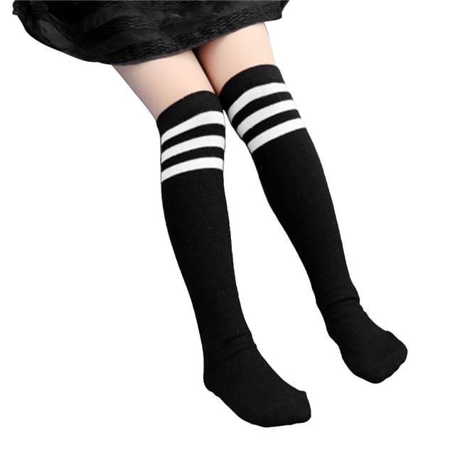 Sonducket Calcetines de tubo medio Transpirable Algodón puro Buena retención de calor Medias Diseño de rayas Absorbente de sudor para niños Medias Tipo 1 Sonducket AP009517-01
