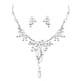 thumbnail image 1 of Flmtop Strass Faux Perle Collier Boucles d'Oreilles Femmes Bijoux de Mariage Ensemble, 1 of 6