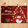 thumbnail image 2 of Wangscanis Home Christmas Floor Mat, Snowman/Santa Printed Square Carpet, 2 of 8