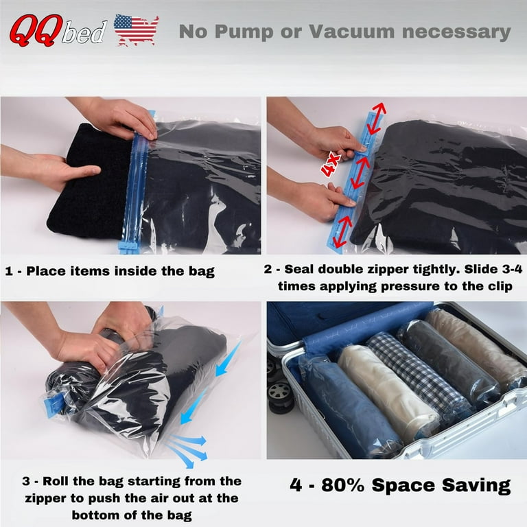 Pack: X5 Super Jumbo XL Giant Vacuum Sealed Plastic Storage Bag