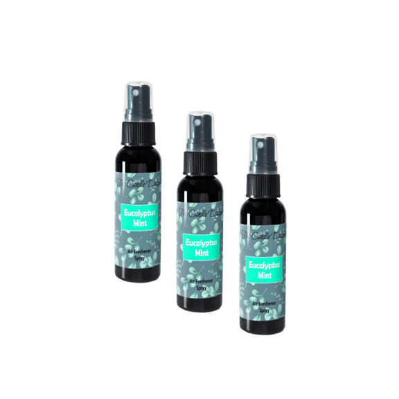 3 Pack - Eucalyptus Mint Spray - Eucalyptus Mint Scented - Room/Car Air Freshener Spray – (3) 2 Ounce Spray Bottles