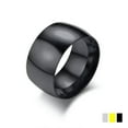 thumbnail image 6 of 11.5mm Men's Silver/ Gold/ Black Band Stainless Steel Engagement Ring Size 7-12, 6 of 8