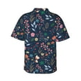 thumbnail image 3 of Balery Colorful Flowers Print Men's Hawaiian Shirts Short Sleeve Beach Shirt Relaxed Fit Vacation Button Down Shirts-Small, 3 of 9