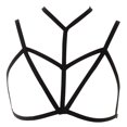 thumbnail image 1 of Qarigey Conjunto de arnés de cadena para el cuerpo a la moda, juego de sujetador y Tanga con cadenas para el vientre, borla para niñas Vestidos Negro Tipo 2, 1 of 1