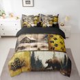 thumbnail image 2 of Manfei Rustic Lodge Cabin Bedding Comforter Set 7pcs, Bear Wolf Deer Plaid King Bedding Sets, Vintage Farmhouse Bed Sheets, Luxury Bedroom Decor, 2 of 8