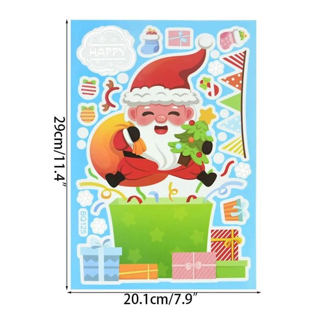 Pegatinas de cristal para ventana de Navidad, decoración de Navidad para el hogar, fiesta de Navidad, regalo, 2023