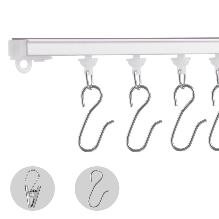 AsterOutdoor Sliding Curtain Track with Self-Adhesive Tape photo 1