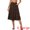Brown, variant on DARING DIVA Women's Flare Tiered Pleated Solid Elastic Waist A-Line Skirt XL Purple