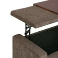 thumbnail image 2 of Simpli Home Bretton 42 inch Wide Transitional Rectangle Lift Top Storage Ottoman in Deep Umber Brown Polyester Fabric, 2 of 3