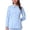 Blue-1, variant on Scrubs for Women,Lapel Collar Long Sleeve Button Front Fitted Medical Uniform Jacket Blue L