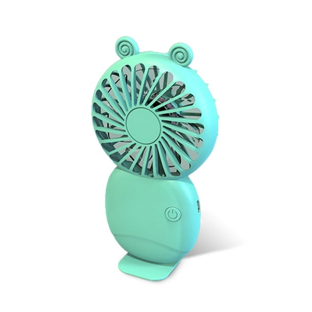 Ventiladores de pequeños ventiladores USB Carga linda enfriamiento Potente con máquina de potencia fuerte en el paquete de caja en el paquete de caja para trabajos de viaje Caracol verde Scienceny HA012739-03B