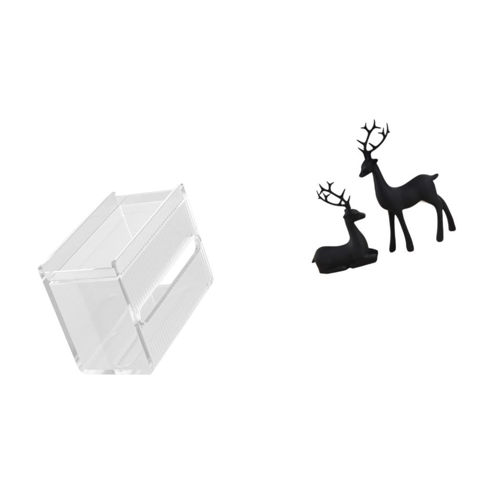 Fiocias Tissue Case Wall Mounted Toilet Paper Storage Box Acrylic Toilet Tissue Towel Holder Reindeer Statue Resin Construction Suitable for Bedrooms Kitchens