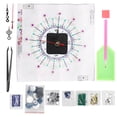 thumbnail image 1 of Painting Clock Kit Silent DIY Hanging Craft Living Room Wall Decorations, Exquisite Decoration, Precise Time, Silent Movement, Kitchen, Bedroom, Office Wall Clock, 1 of 8