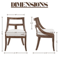 thumbnail image 6 of Guyou Modern Farmhouse Dining Chairs Mid Century Upholstered Dining Chair with Wooden Curved Back Kitchen Chairs for Dining Room Restaurant Cafe, Brown-Linen Beige(Set of 2), 6 of 8