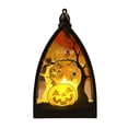 thumbnail image 1 of Halloween Glass Light Gothic Desktop Ornament Home Decoration Unique Centerpiece for Table Shelf Mantel, 1 of 3