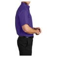 thumbnail image 3 of Mens Short Sleeve Easy Care Cotton/Polyester Shirt Purple/ Light Stone 4X-Large, 3 of 6