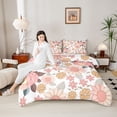 thumbnail image 5 of Homewish Chic Pink Flowers 3 Pieces Queen Comforter Set For Teens Female Girls,Spring Garden Ultra Soft Bedding Sets,Exotic Style Bedding Comforter Set,Lightweight Room Decor,Reversible, 5 of 9