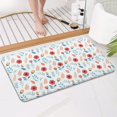 thumbnail image 4 of Pioneer Flower Floral Print Pattern Bathroom Rugs Mat, Non Slip Microfiber Bathroom Rug with Rubber Backing, Soft Mats for Bathroom Floor Tub Shower, 17"x30", 4 of 5