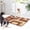 47x32"【Front 2 Door】Brown Goemetry, variant on Heeneeso F25 Polypropylene Entryway Rug Indoor Door Mat Non Slip Washable 32 x 20"