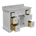 thumbnail image 3 of Sydney 48" Bathroom Vanity with White Cabinet and Carrara Marble Top, 3 of 6