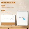 thumbnail image 2 of DOLLAR BOSS Dry Erase Board Double-Sided Whiteboard Cork Board Combo for Wall, 24" x 18" Dry Erase White Board Corkboard Combination, Hanging Wall Mount Bulletin Board for Office, Home, School, 2 of 9
