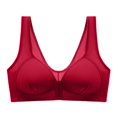 thumbnail image 4 of Women's Bra With Front Buckle Style And No Steel Ring Underwear Thin And Large Chest Small Side And Beautiful Back Bra Strapless Sports Bras for Women Women Bras plus Size Front Closure Sports Bra, 4 of 4