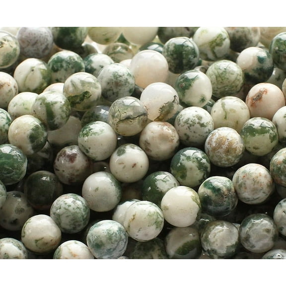 4mm Tree Agate Round Beads Genuine Gemstone Natural Jewelry Making