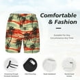 thumbnail image 5 of Balery Colorful Hawaii Palms Mens Swim Trunks Swim Shorts for Men Quick Dry Inseam Beach Shorts with Compression Liner Pocket-Small, 5 of 9