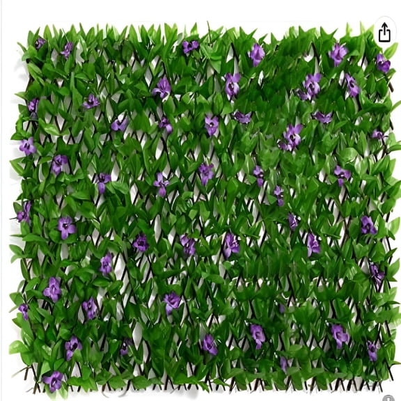 LAMIRO Expandable Artificial Ivy Privacy Fence Wall Screen Greenery Fencing Panel Leaf Hedges for Outdoor
