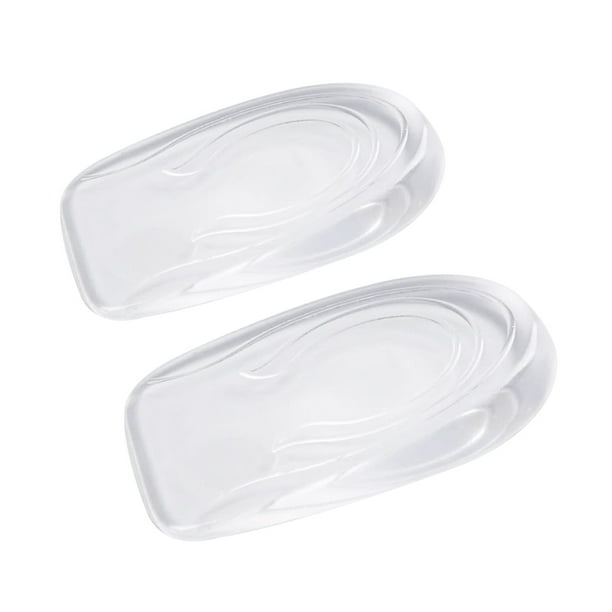 Sonducket 2 uds plantillas transparentes para aumentar la altura zapatos de realce interior de piel sintética talón medio cojín Calzado Mujeres 1cm Sonducket AP000768-04