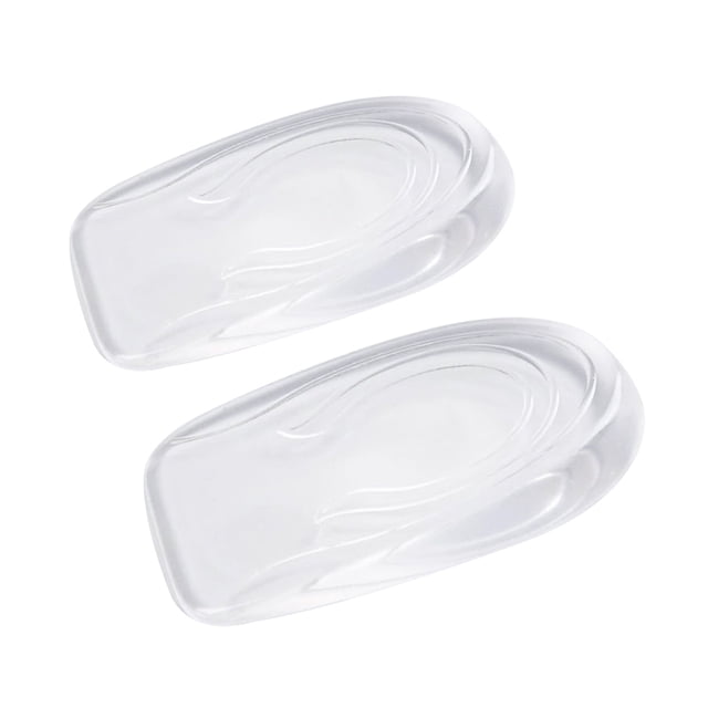2Pcs Semelles Intérieures Transparentes Semelles Intérieures en Cuir Semelles Intérieures Talon Demi-Coussin, Mâle, 1cm