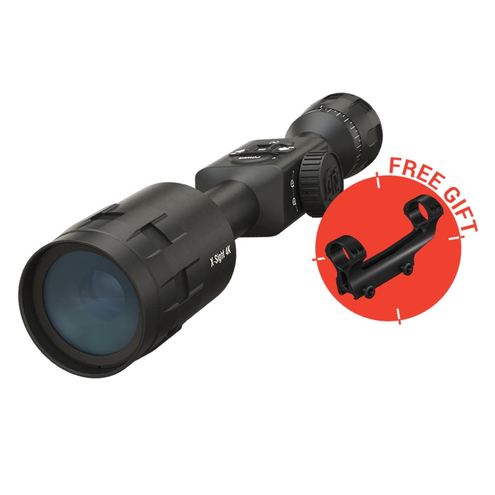 ATN X-Sight 4K Pro 3-14x Smart Day/Night Rifle Scope, free QDM