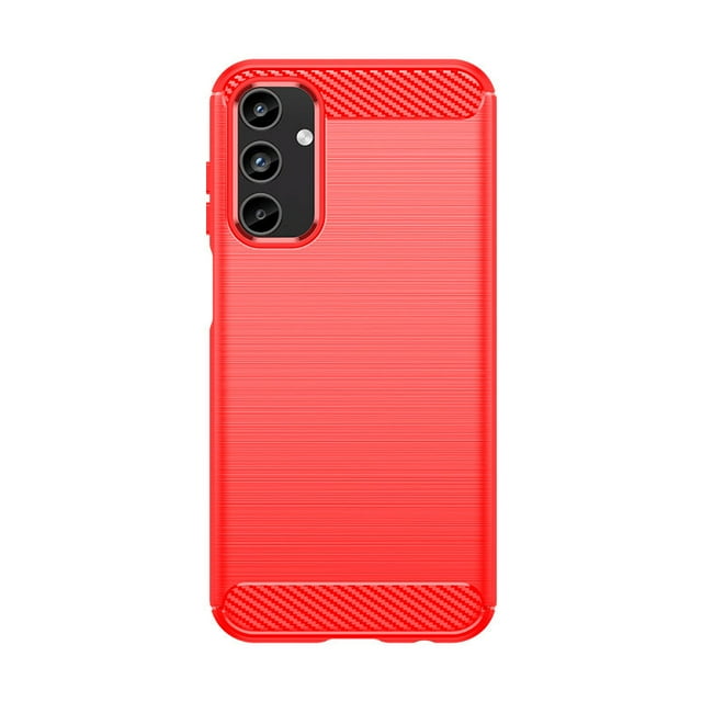 PANDACO Étui en Métal Brossé Rouge pour Samsung Galaxy A15