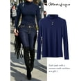 thumbnail image 3 of MANIFIQUE Women's Turtleneck Long Sleeve Shirts Fall Fashion Basic Thermal Underwear Tops Winter Clothes 2025, 3 of 4