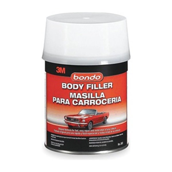 Body Filler W Hardener, Paste, 1 Qt, Gray